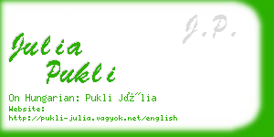 julia pukli business card